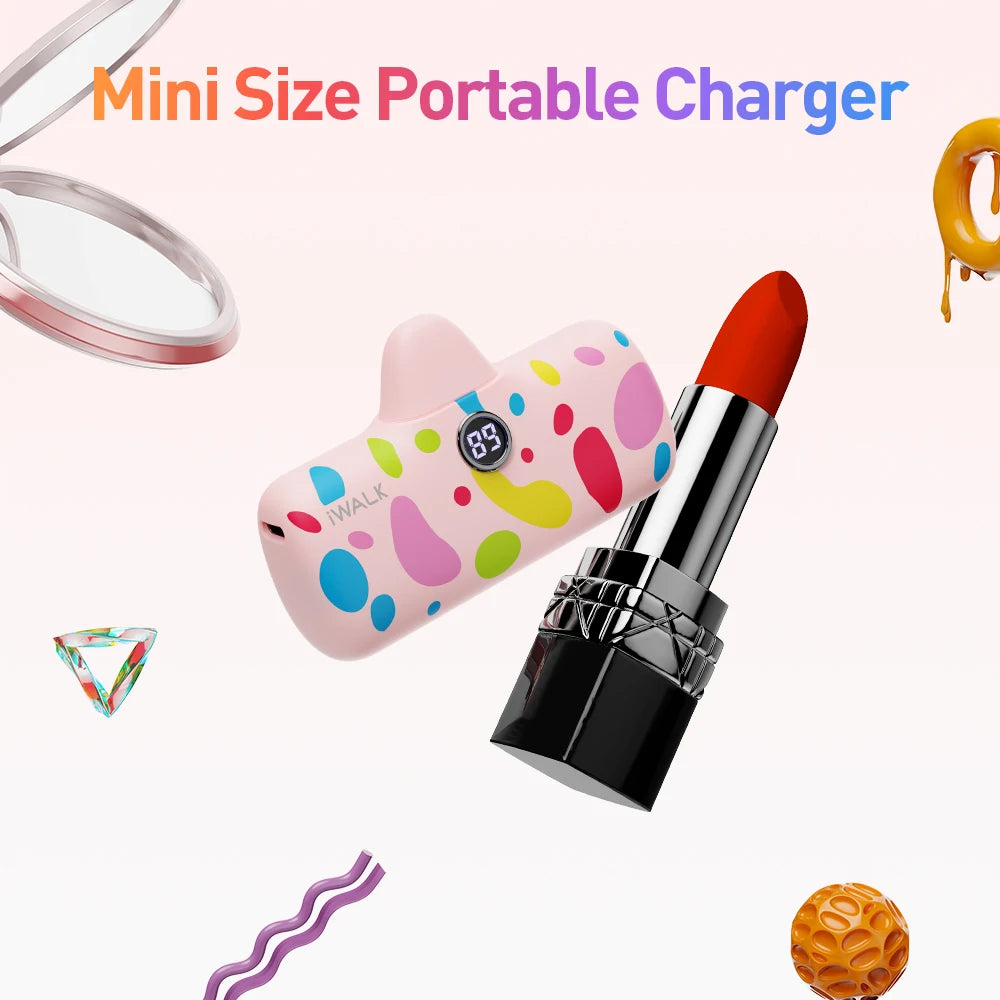 IWALK 4800mAh Mini Capsule Fast Charging Power Bank Portable