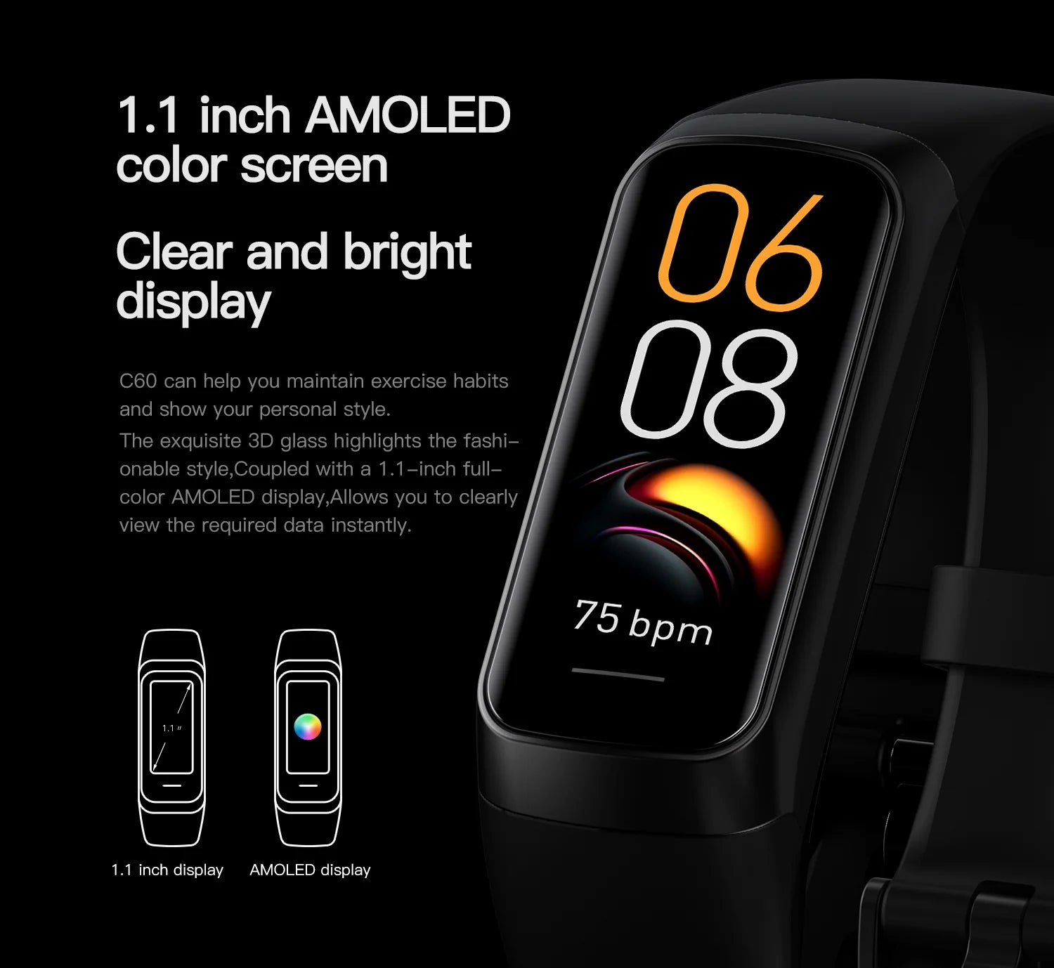 Smart Watch Men Women Heart Rate Blood Oxygen Smartwatch Waterproof Sport Fitness Tracker Bracelet