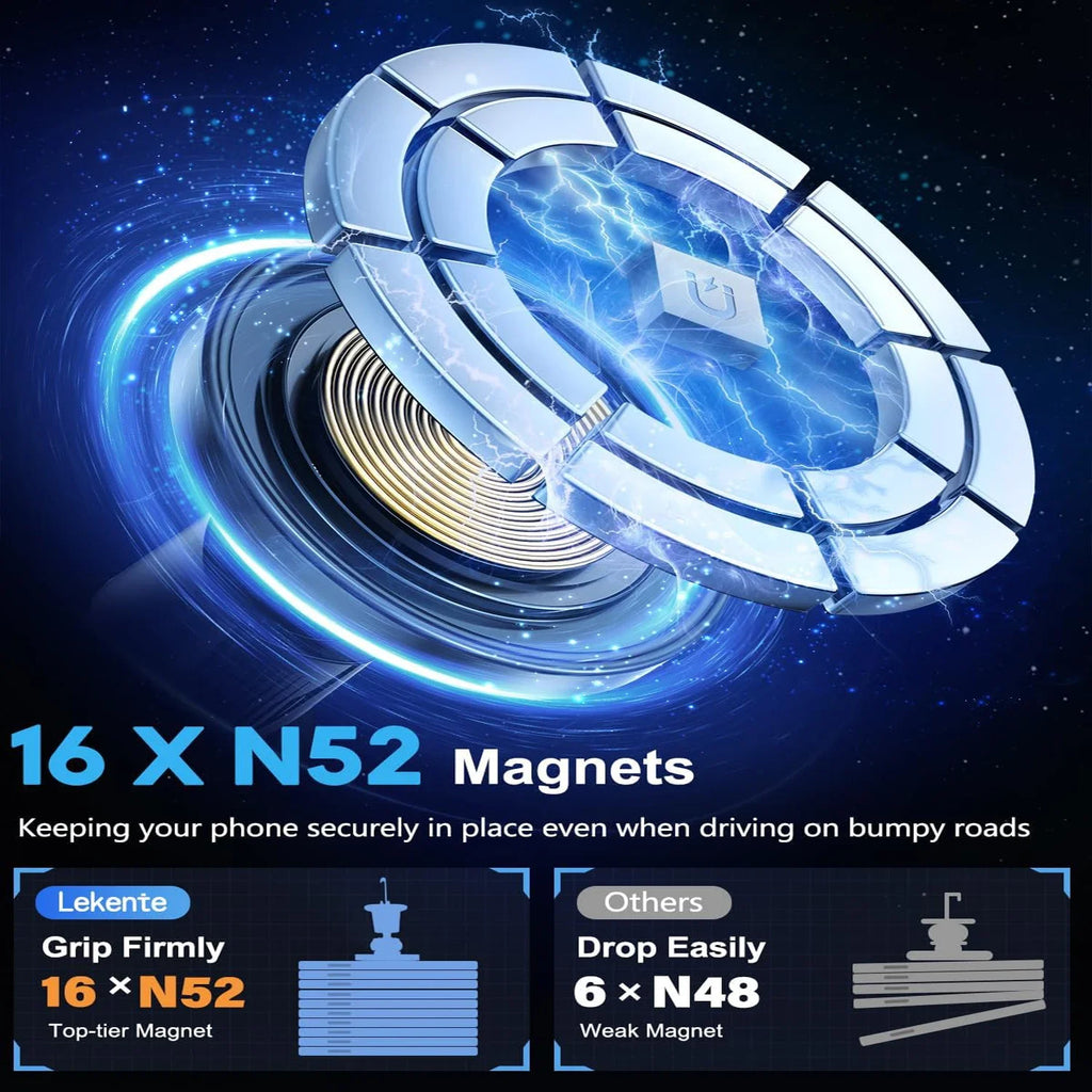 Strong Magnetic Wireless Car Phone Charger Adapter 15W