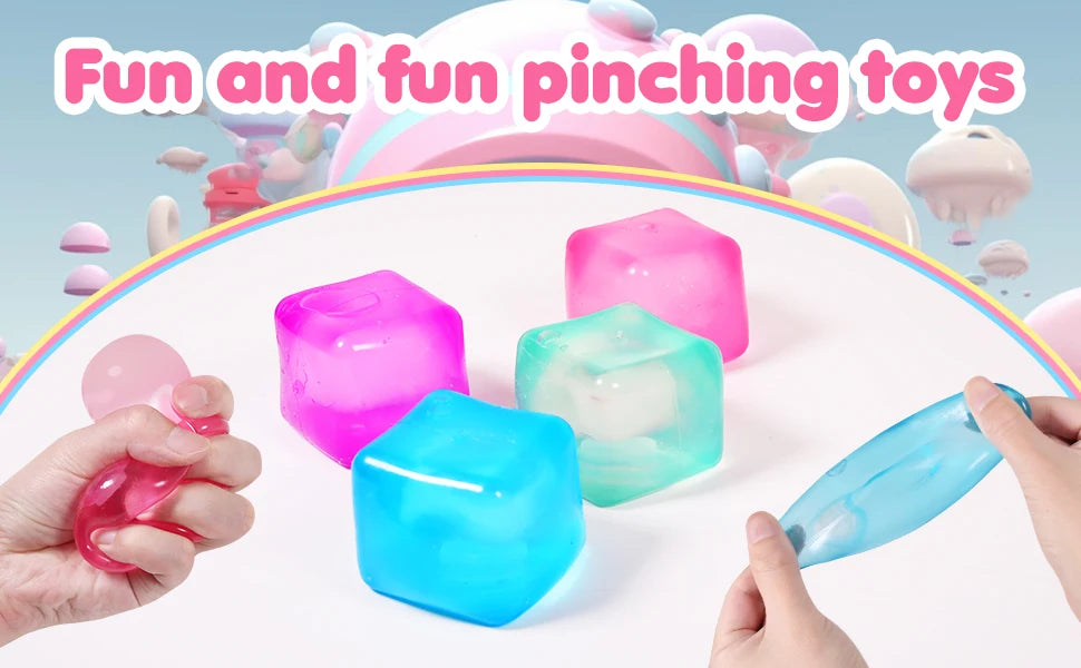 Ice Cube Shaped Fidget Toy Square Stress Relief