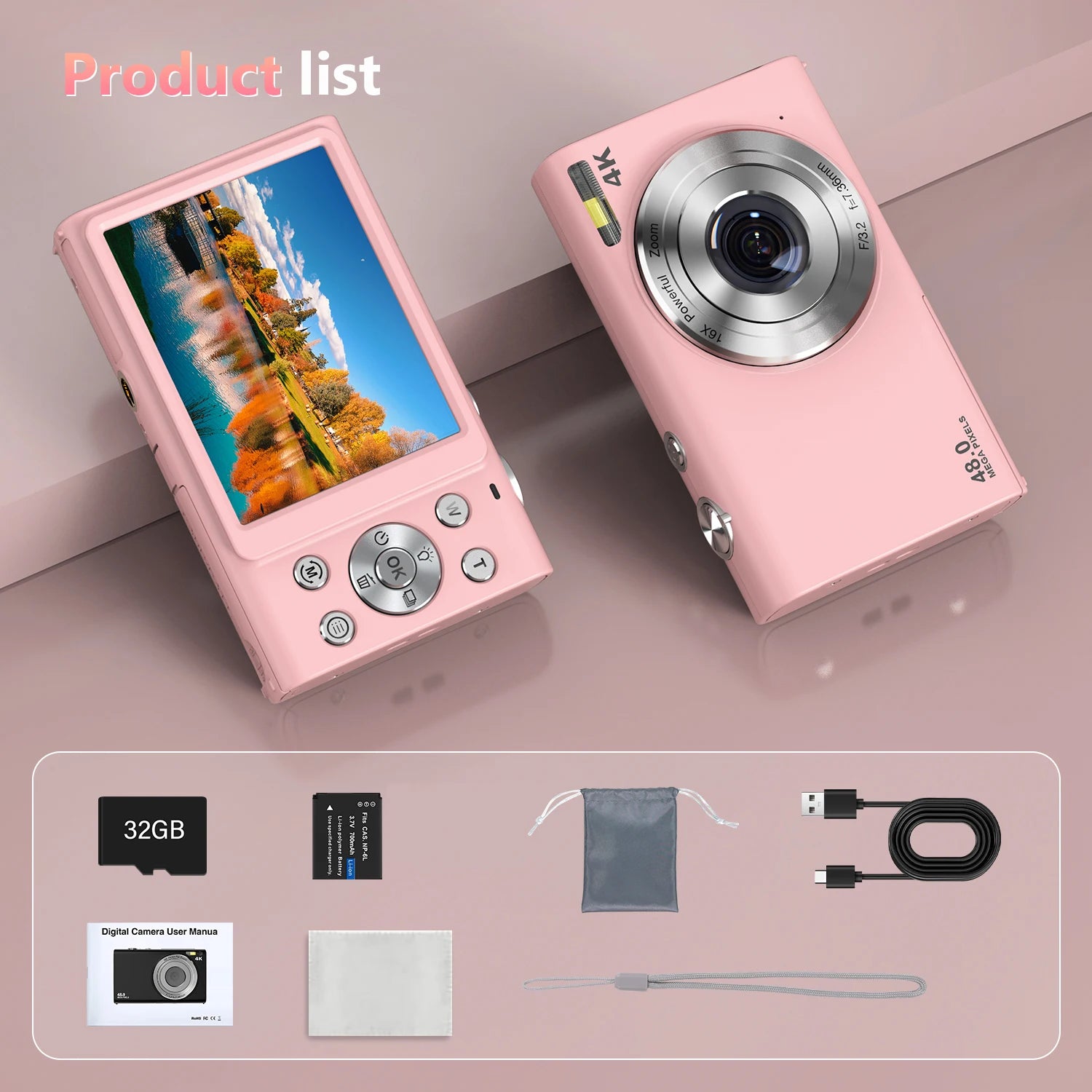 4K Digital Camera Autofocus Vlogging Camera HD
