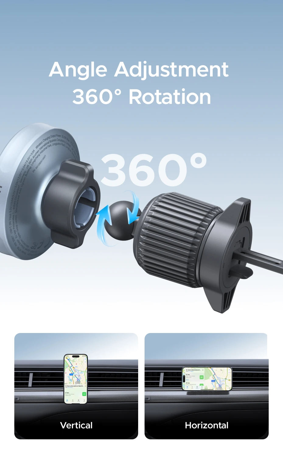 25W 15W Magnetic Car Phone Holder Wireless Charger Stand For iPhone 17 16 15 Pro Max Charging