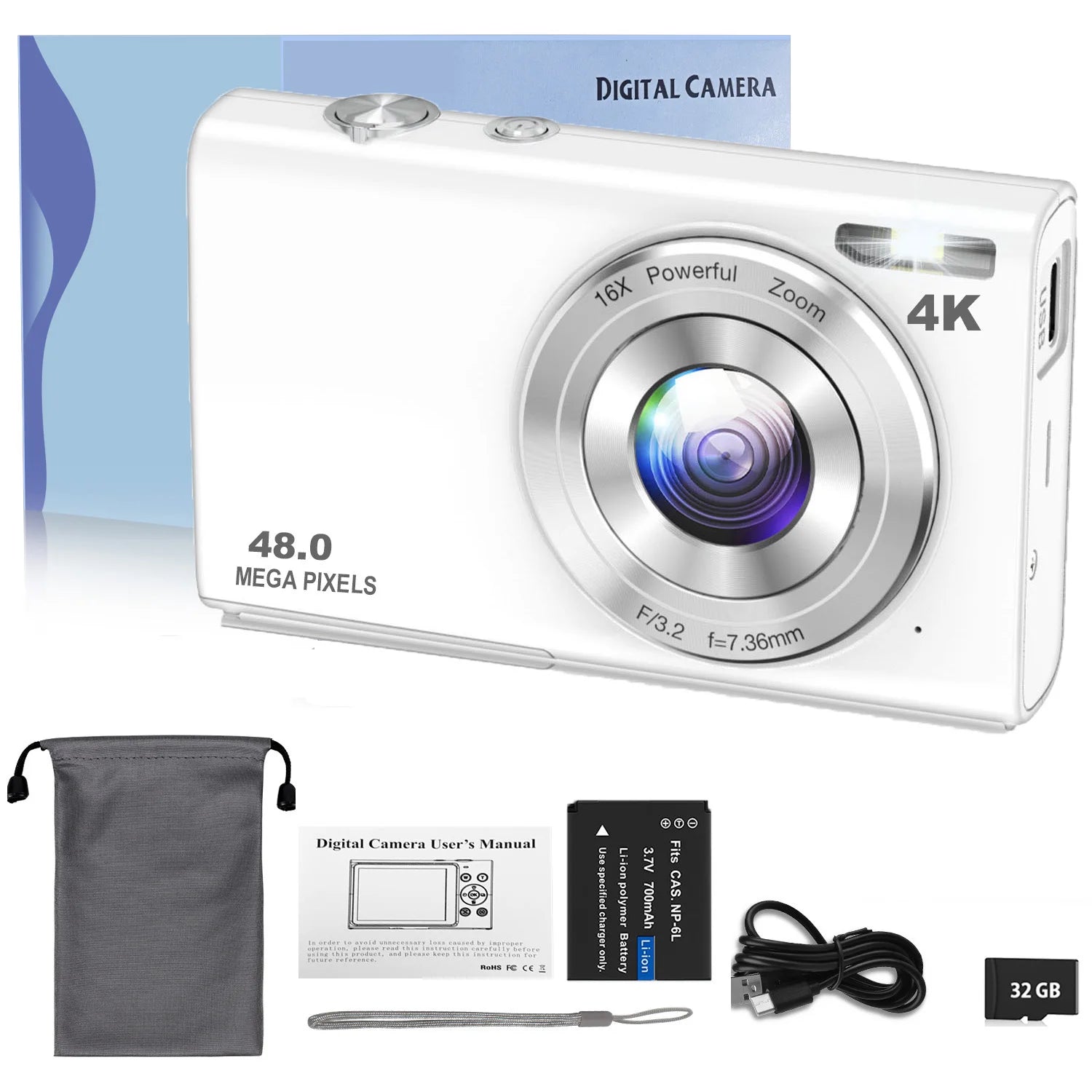 4K Digital Camera Autofocus Vlogging Camera HD