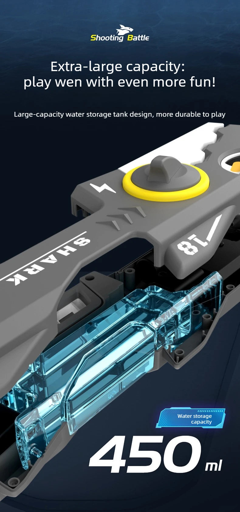 Kids Shark Electric High-pressure Water Gun