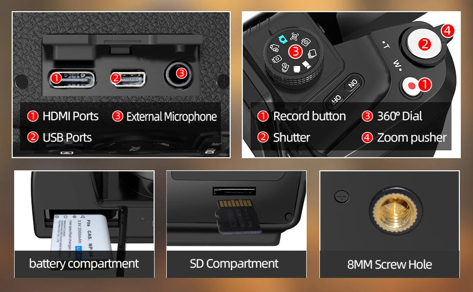 64MP Professional Digital Camera for Photography